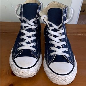 Navy Blue High Top Converse